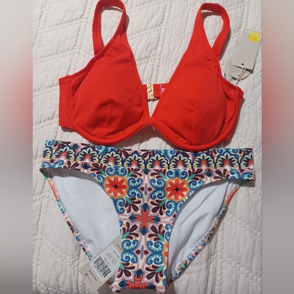 Boden Other - Boden Red and Multicolor Bikini